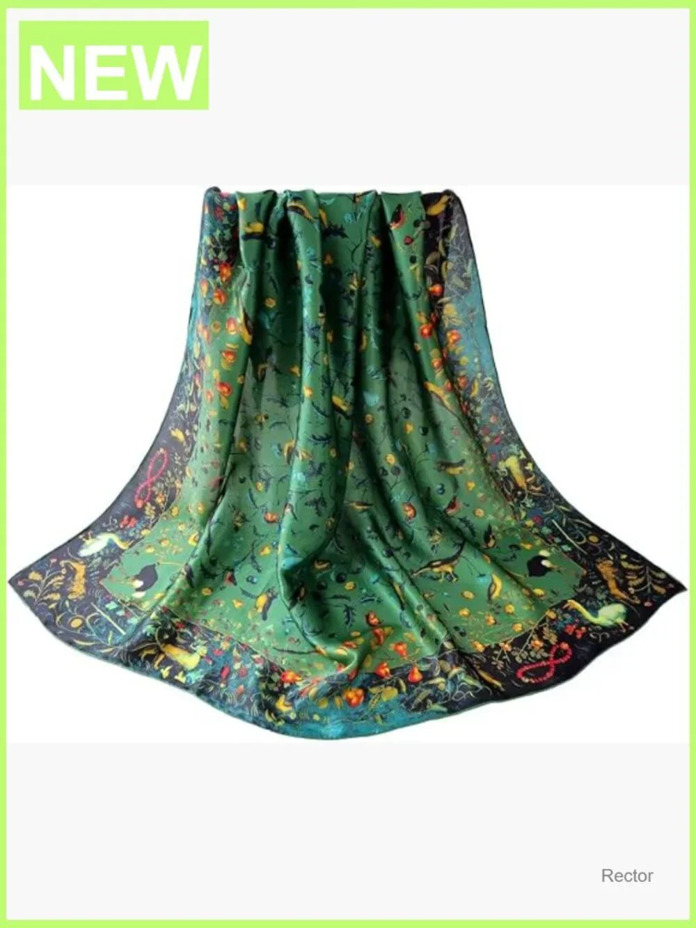 100% Mulberry Silk Scarf 43x43 Large Square Lightweight Shawl Headwrap Gift Box